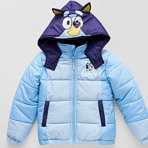 Bluey Other - Bluey Kids Puffer Jacket - Light Blue